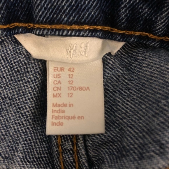 H&M Blue Denim Short Skirt US 12 NWT - Picture 4 of 5